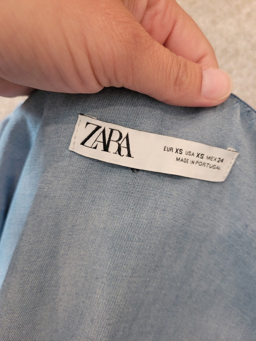 Zara Womens Peter Pan Wide Collar Lyocell Button Up Blouse Size XS - Picture 8 of 9